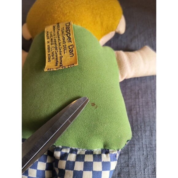 Vintage Playschool Dapper Dan Teaching Doll 10” 1970 Hong Kong - Picture 3 of 12